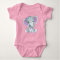 Cute elephant baby girl bodysuit