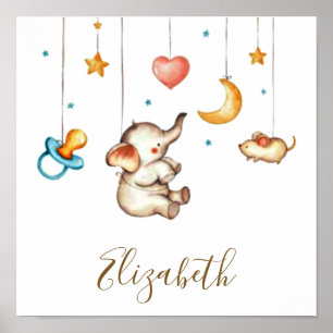 Cute Elephant baby Poster