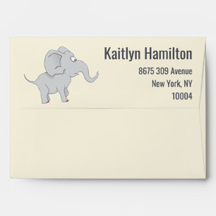 Cute Elephant Baby Shower Pachyderm Envelopes