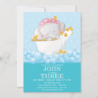 Cute Elephant Bath Birthday