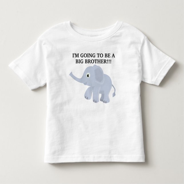 Cute Elephant Big Brother T Shirt (Front)