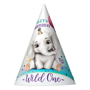 Cute Elephant Birthday Party Hat