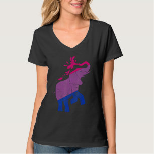 Cute Elephant Bisexuality Flag Equality Lgbt Pride T-Shirt