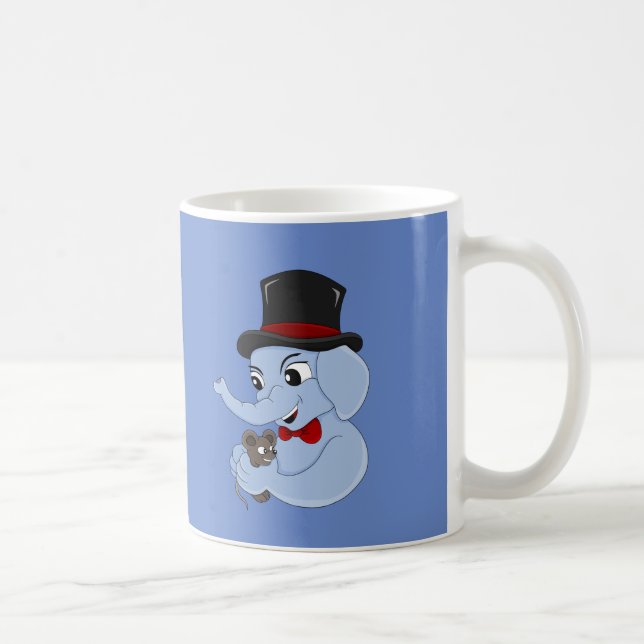 Cute elephant boy cartoon coffee mug (Right)