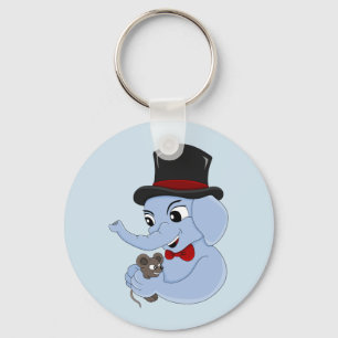 Cute elephant boy cartoon keychain