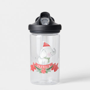 Cute Elephant Christmas Water Bottle