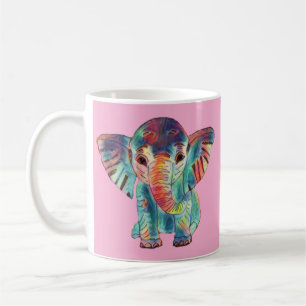 Cute Elephant Colourful Mug