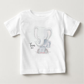 Cute Elephant Couple Baby T-Shirt