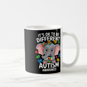 Cute Elephant Different Autism Awareness Puzzles Coffee Mug