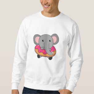 Cute Elephant Elephant Doughnut Candy Sprinkles Sweatshirt