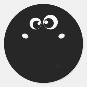 Cute Elephant Face Cartoon Style Easy Halloween Co Classic Round Sticker