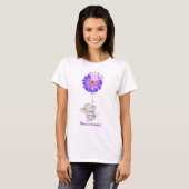 Cute Elephant Faith Hope Love Alzheimer's Awarenes T-Shirt (Front Full)