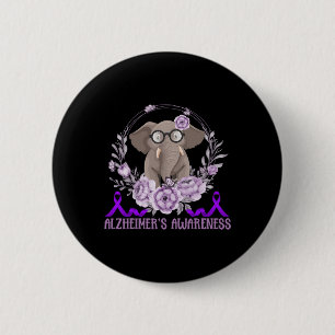Cute Elephant Family Support Heimerheimer  6 Cm Round Badge