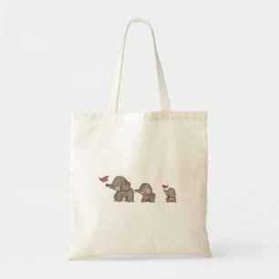 Cute Elephant Family Tote Bag