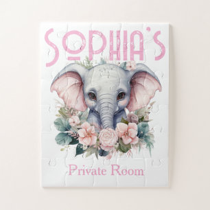 Cute Elephant Floral Puzzles 
