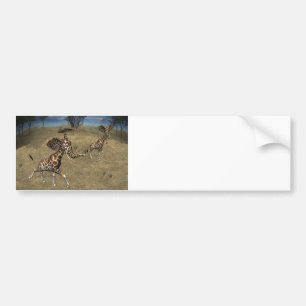 Cute Elephant Giraffes Bumper Sticker