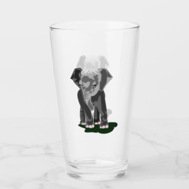 Cute Elephant Glass (Front)