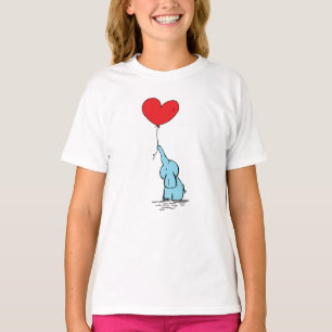 Cute Elephant & Heart Kids T-Shirt