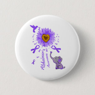 Cute Elephant I Will Remember For You Sunflower He 6 Cm Round Badge