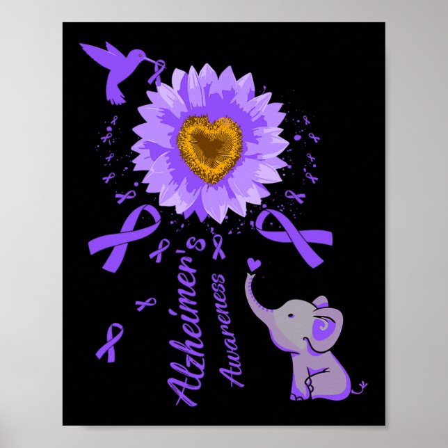 Cute Elephant I Will Remember For You Sunflower He Poster (Front)