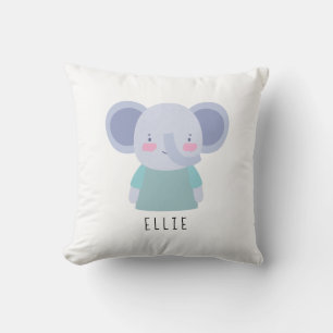Cute Elephant Illustration - Customisable Cushion