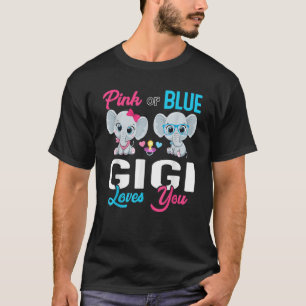 Cute Elephant Keeper Of The Gender Gigi Loves You T-Shirt