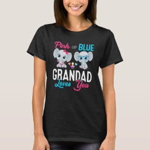 Cute Elephant Keeper Of The Gender Grandad Loves Y T-Shirt