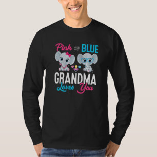Cute Elephant Keeper Of The Gender Grandma Loves Y T-Shirt