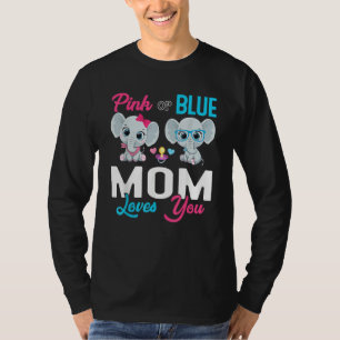 Cute Elephant Keeper Of The Gender Mom Loves You R T-Shirt