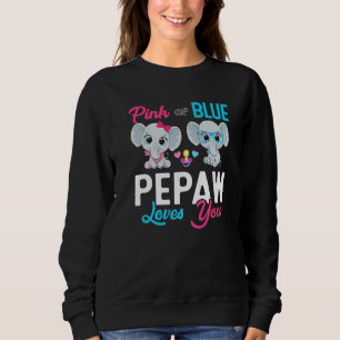 Cute Elephant Keeper Of The Gender Pepaw Loves You Sweatshirt