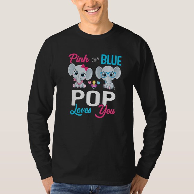 Cute Elephant Keeper Of The Gender Pop Loves You R T-Shirt (Front)