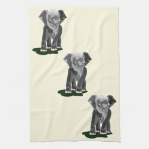 Cute Elephant Kitchen Towel