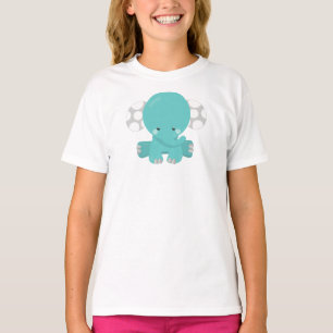 Cute Elephant, Little Elephant, Blue Elephant T-Shirt