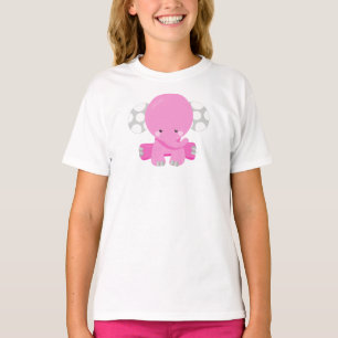Cute Elephant, Little Elephant, Pink Elephant T-Shirt