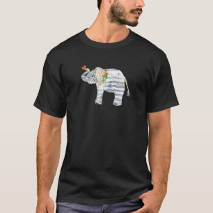 Cute Elephant Love Art Conservation Graphic T-Shirt
