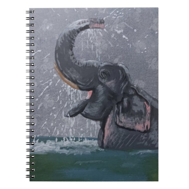 Cute Elephant Notebook (Front)