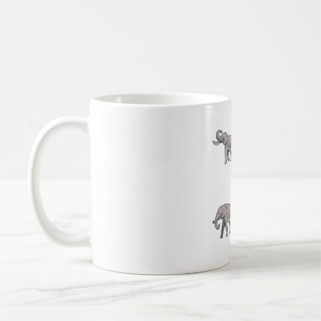 Cute Elephant pack Coffee Mug (Left)