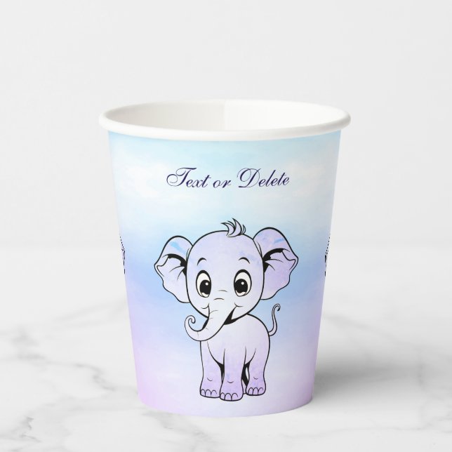 Cute Elephant Paper Cups (Left)