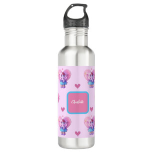 Cute Elephant Pattern (with Your Name) 710 Ml Water Bottle