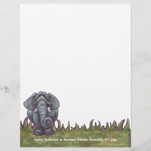 Cute Elephant Personal Letterhead