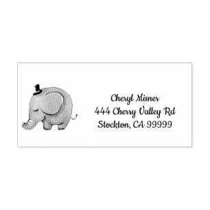 Cute Elephant Personalised Self-inking Stamp