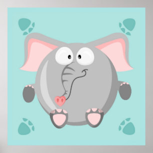 Cute Elephant Poster
