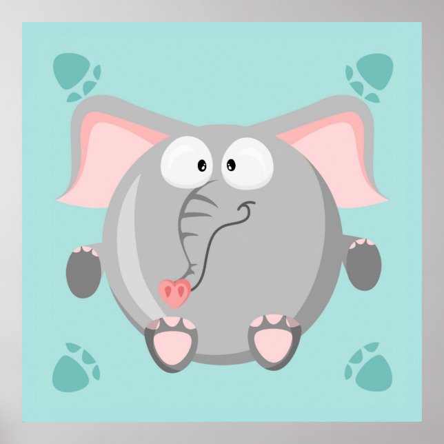 Cute Elephant Poster (Front)