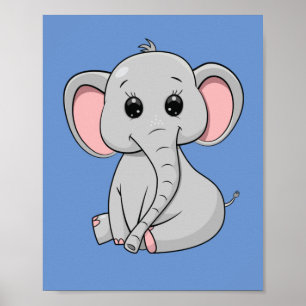 Cute Elephant  Poster