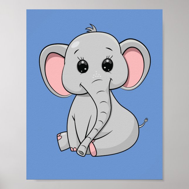 Cute Elephant  Poster (Front)