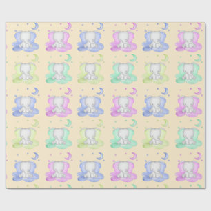 Cute elephant seamless pattern  wrapping paper