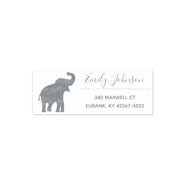 cute elephant self-inking stamp (Design)