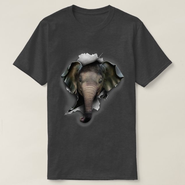 Cute Elephant Shirt, Elephant Gifts, Elephant Love T-Shirt (Design Front)