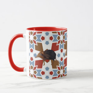 Cute Elephant Shrew Fun Colourful Pattern Mug