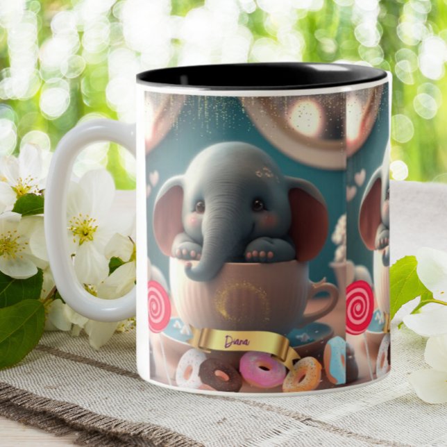 Cute Elephant Sitting in a cup Sweet Treats  (Creator Uploaded)